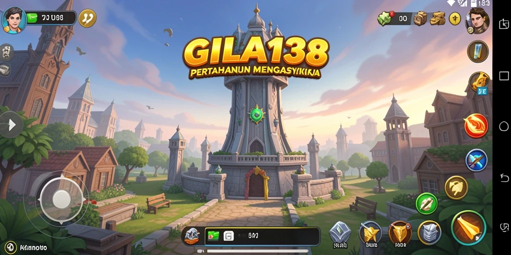 Tangkapan layar GILA138 menampilkan aksi seru dalam Tower Defense.