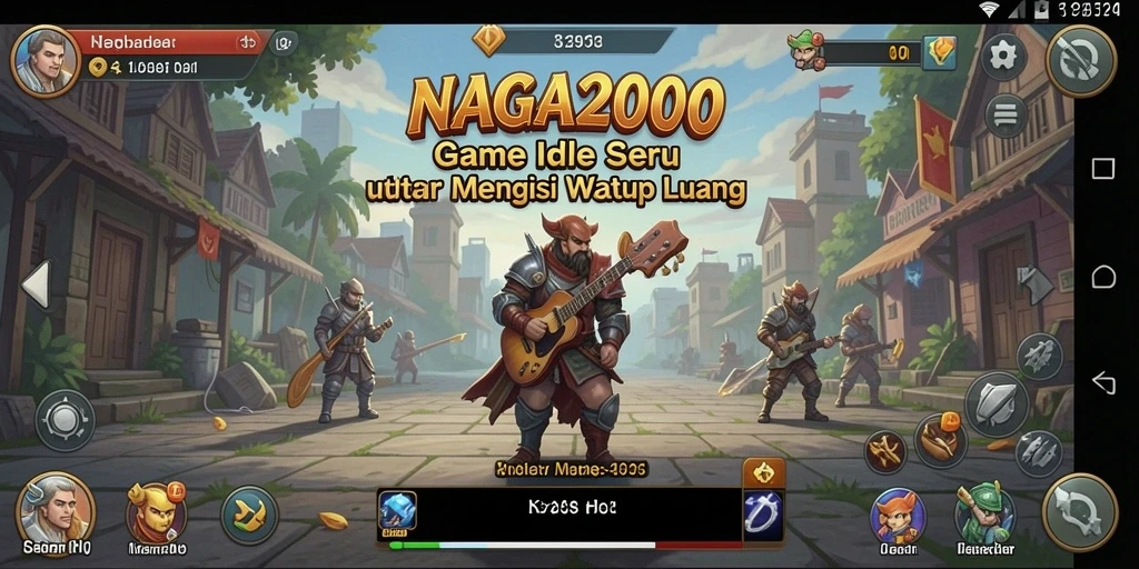 Screenshot gameplay NAGA2000 menampilkan aksi seru dalam game Idle.